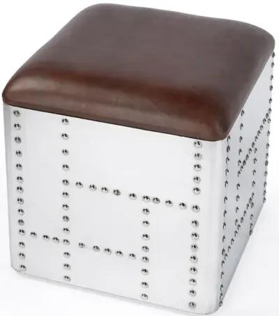 Belen Kox Leather Stool, Brown, Belen Kox