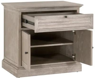 1-Drawer 2-Door Nightstand