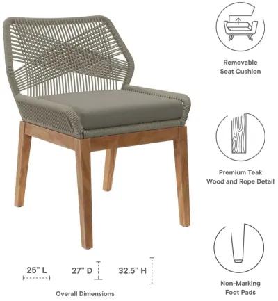 Wellspring Outdoor Patio Teak Wood Dining Chair