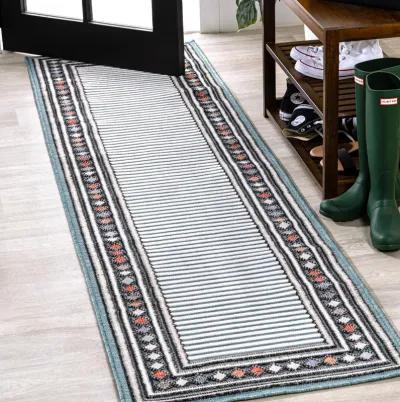 Sebastian High-Low Modern Diamond Border Area Rug