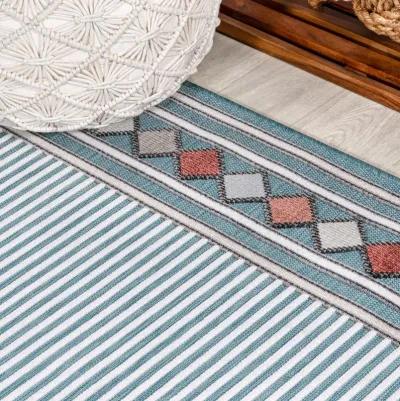 Sebastian High-Low Modern Diamond Border Area Rug