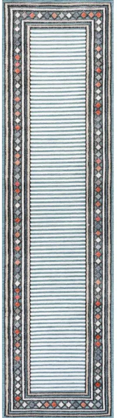 Sebastian High-Low Modern Diamond Border Area Rug