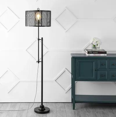 Noah Modern Industrial Iron Height-Adjustable LED Floor Lamp