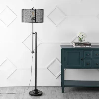 Noah Modern Industrial Iron Height-Adjustable LED Floor Lamp