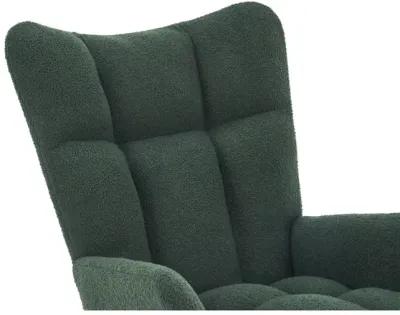 Emerald Teddy Fabric Rocking Chair