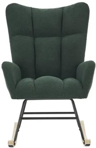 Emerald Teddy Fabric Rocking Chair