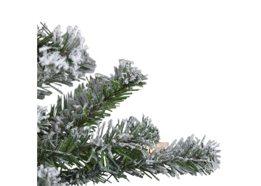 4ft Pre-Lit Flocked Alpine Artificial Christmas Tree  Clear Lights