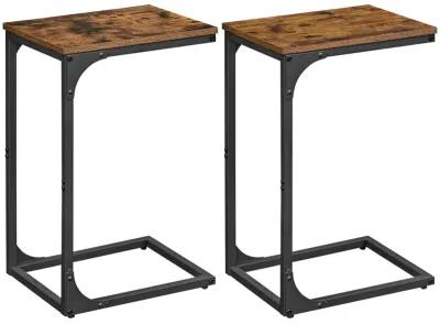 C-Shaped End Table Modern and Space-Saving Design for Easy Access (Set of 2)