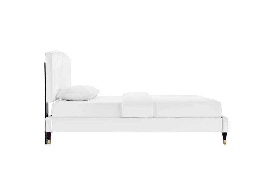 Modway - Alessi Performance Velvet Queen Platform Bed