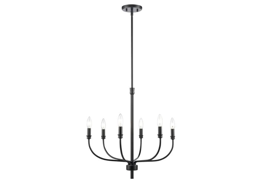 Newland 21'' Wide 6-Light Black Chandelier