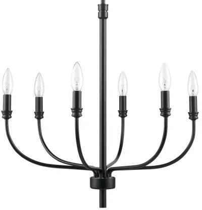 Newland 21'' Wide 6-Light Black Chandelier