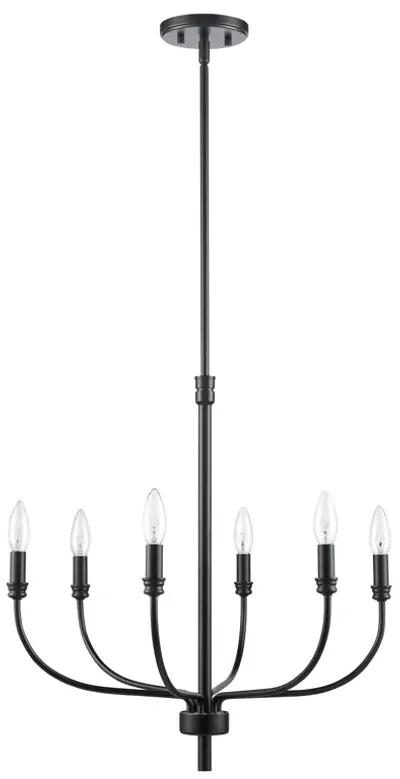 Newland 21'' Wide 6-Light Black Chandelier