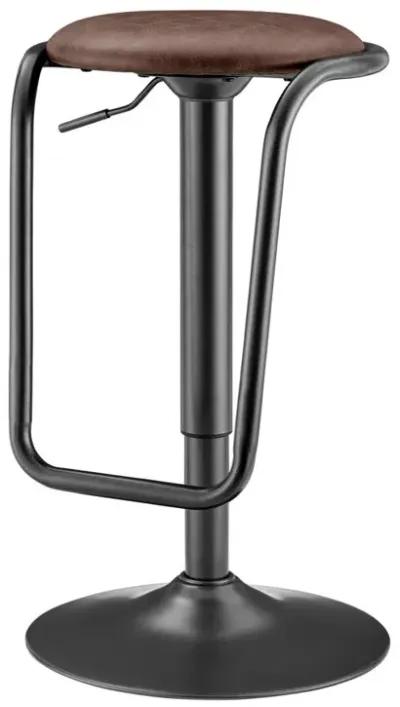 Elijah PU Gaslift Bar Stool, (Set of 2)