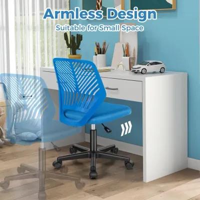 Height-adjustable Ergonomic Kids Desk Chair with Universal Casters