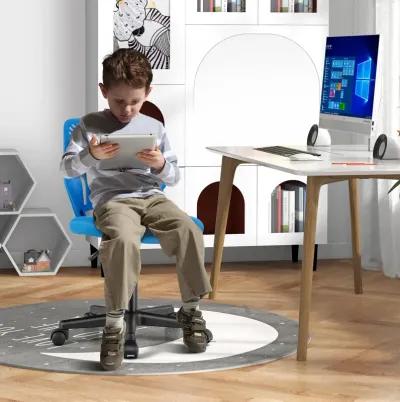 Height-adjustable Ergonomic Kids Desk Chair with Universal Casters