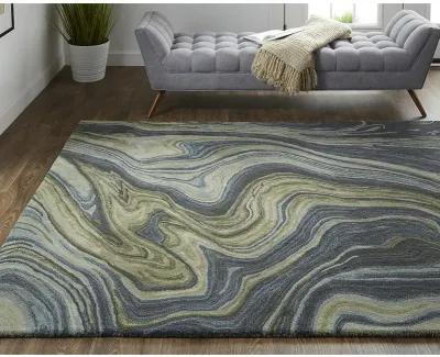 Amira 8631F Blue/Ivory/Green 9' x 12' Rug