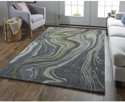 Amira 8631F Blue/Ivory/Green 9' x 12' Rug