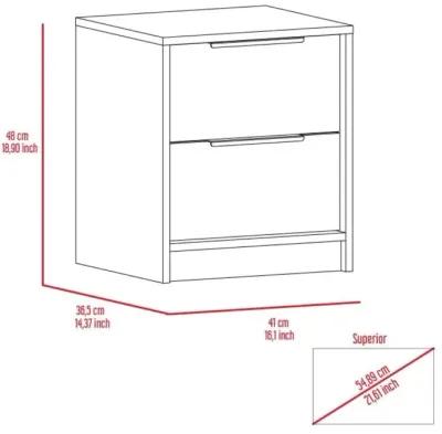 Nightstand Cervants, Bedroom, Light Gray