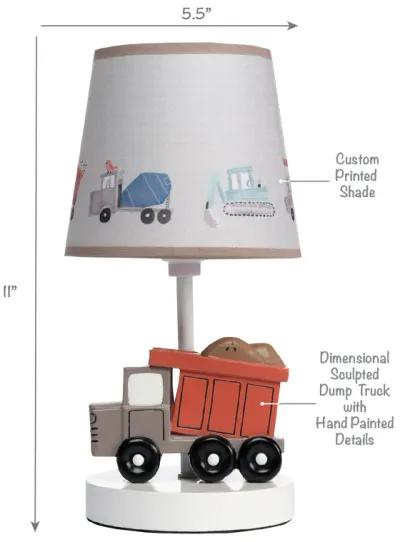 Bedtime Originals Construction Zone Truck Nursery Lamp with Shade & Bulb