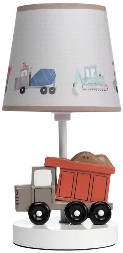 Bedtime Originals Construction Zone Truck Nursery Lamp with Shade & Bulb