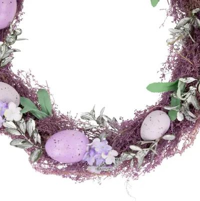 12" Lavender Speckled Egg Easter Twig Wreath