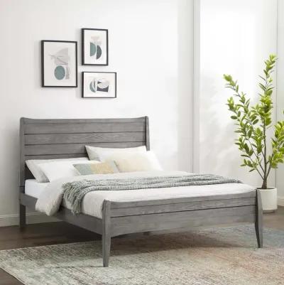 Modway - Georgia Queen Wood Platform Bed Gray