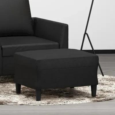 Footstool Black 23.6"x19.7"x16.1" Faux Leather