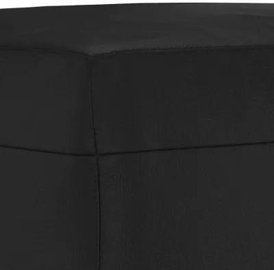 Footstool Black 23.6"x19.7"x16.1" Faux Leather