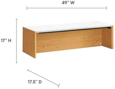 Kinetic 49" Wall-Mount Office Desk With Cabinet and Shelf