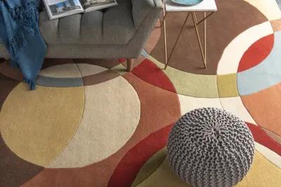 Forum FM-7210 9'9' Round Beige Rug