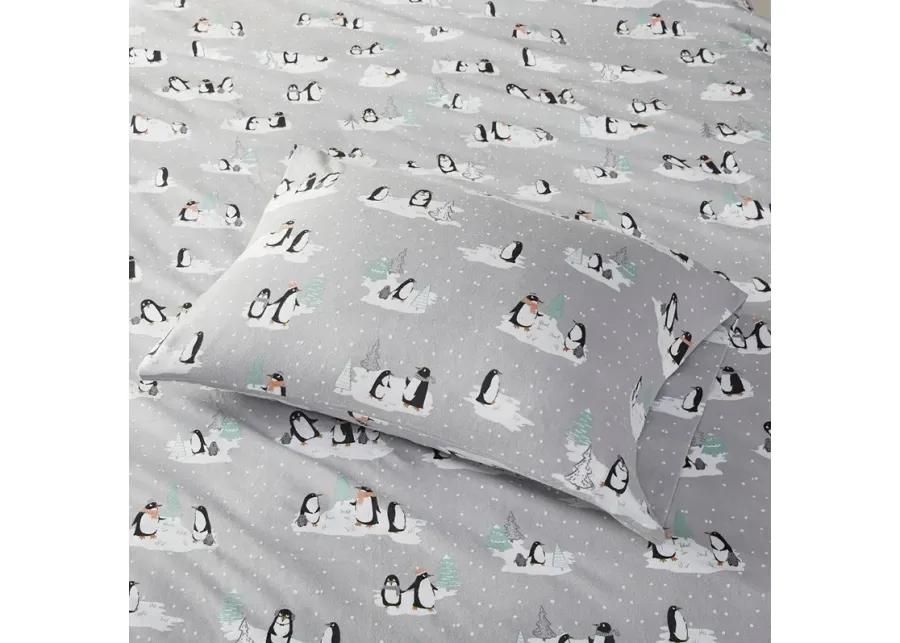 Gracie Mills Persephone 4-Peice Cotton Flannel Sheet Set