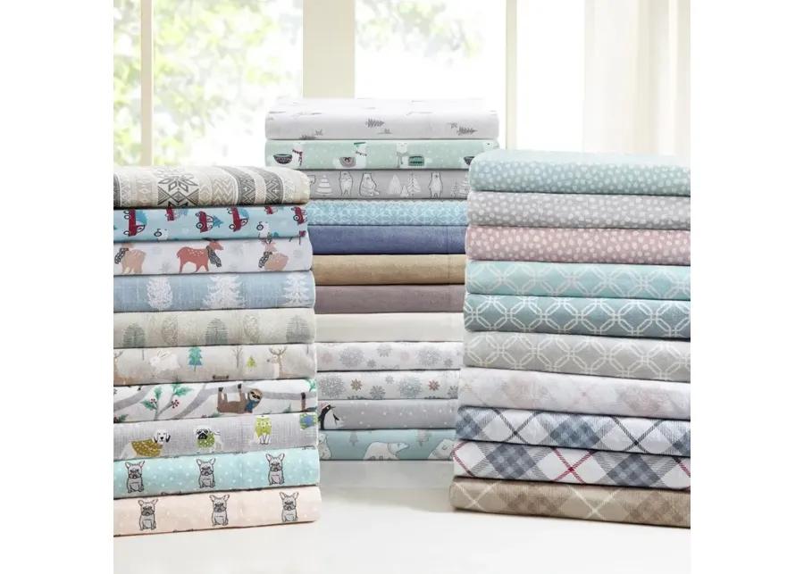 Gracie Mills Persephone 4-Peice Cotton Flannel Sheet Set