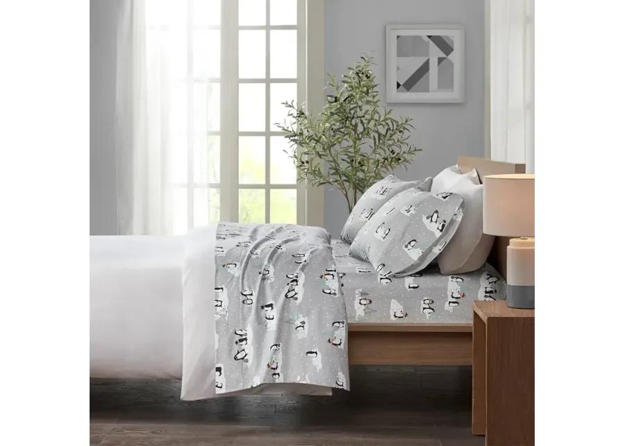 Gracie Mills Persephone 4-Peice Cotton Flannel Sheet Set