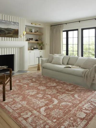 Odette ODT03 Rust/Ivory 4' x 6' Rug