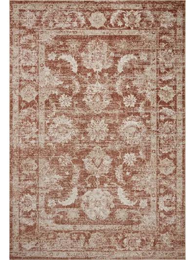 Odette ODT03 Rust/Ivory 4' x 6' Rug