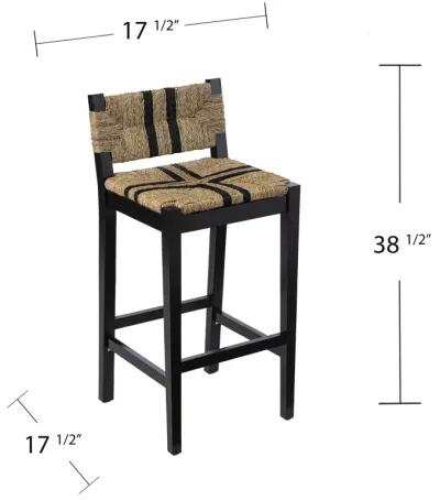 Gallacano Seagrass Barstools 2pc Set