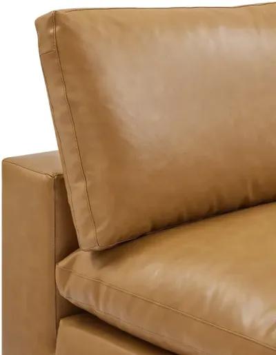 Commix Down Filled Overstuffed Vegan Leather Armless Chair