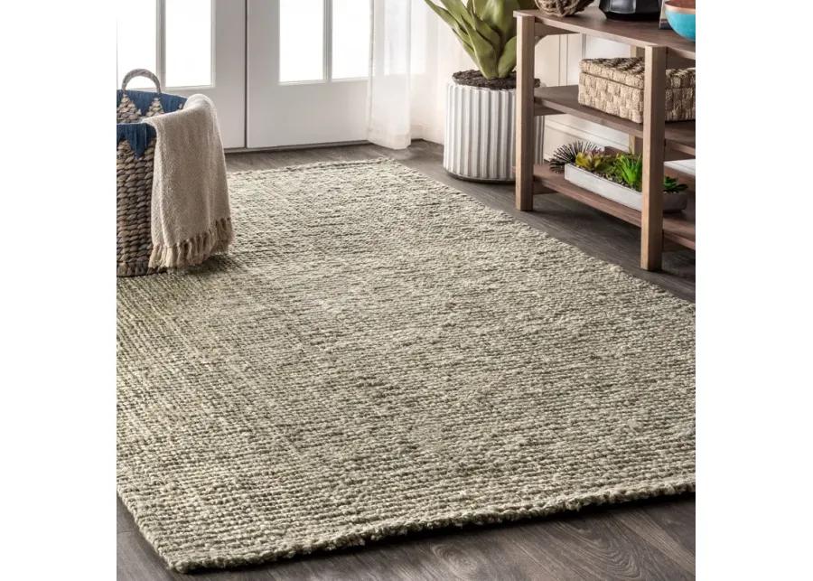 Pata Hand Woven Chunky Jute Natural 2 ft. x 10 ft. Runner Rug