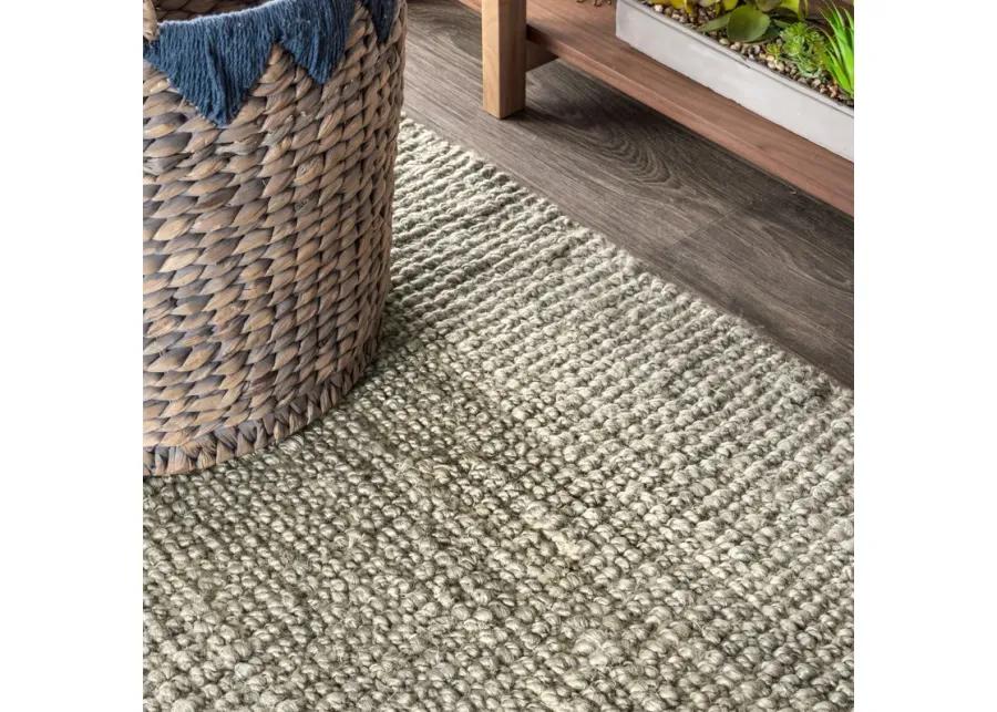 Pata Hand Woven Chunky Jute Natural 2 ft. x 10 ft. Runner Rug