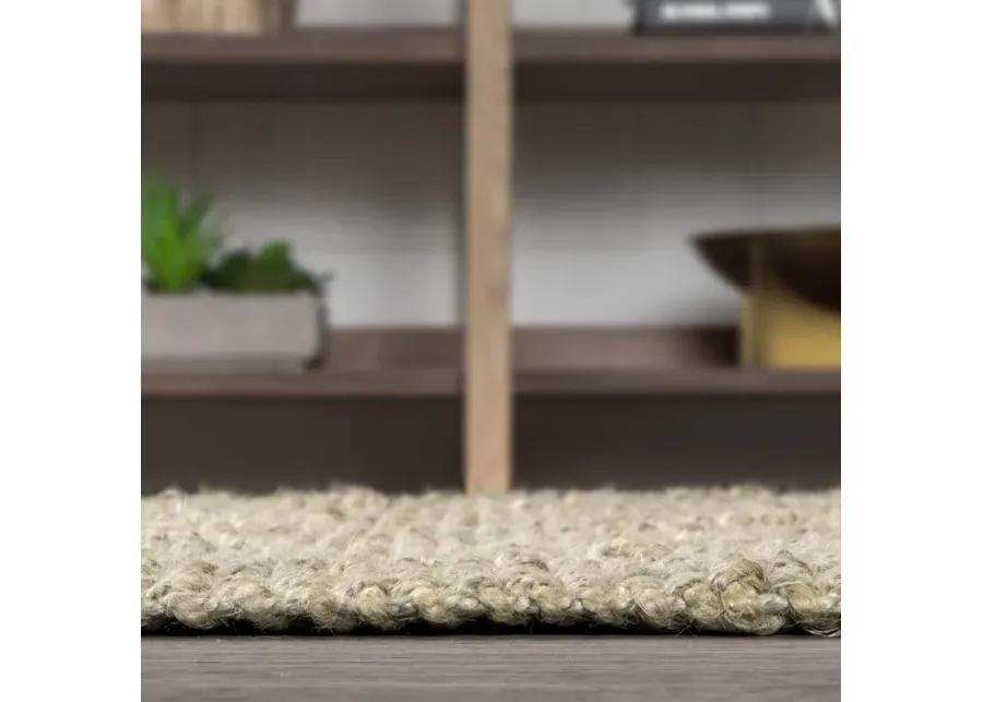 Pata Hand Woven Chunky Jute Natural 2 ft. x 10 ft. Runner Rug