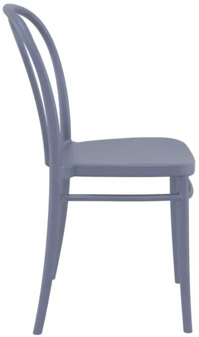 33.5" Taupe Brown Stackable Patio Armless Dining Chair