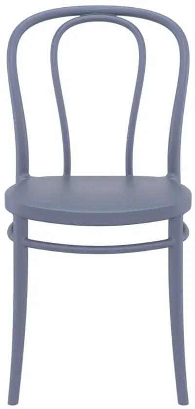 33.5" Taupe Brown Stackable Patio Armless Dining Chair