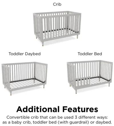 Little Seeds Rowan Valley Flint 3 in 1 Crib