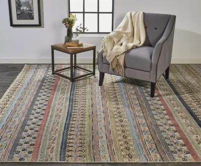 Payton 6498F Tan/Orange/Blue 2'6" x 8' Rug