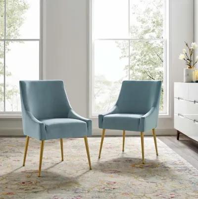 Discern Upholstered Performance Velvet Dining Chair Set of 2