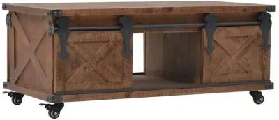 vidaXL Coffee Table Solid Fir Wood 35.8"x20.1"x15" Brown, 246119