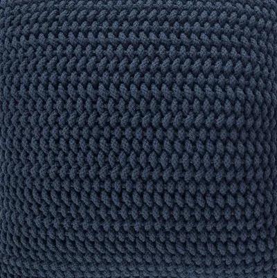 Ako Accent Pillow Set of 4, 20 Inch Square, Handwoven Navy Blue Cotton -