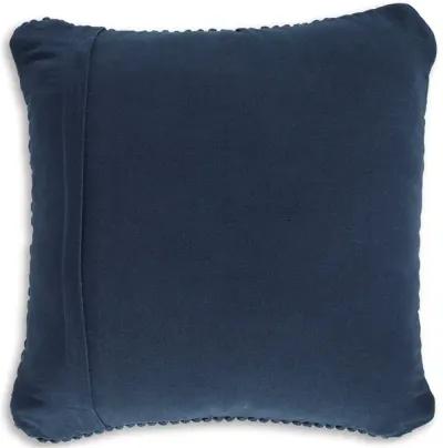 Ako Accent Pillow Set of 4, 20 Inch Square, Handwoven Navy Blue Cotton -