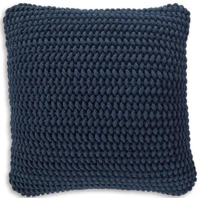 Ako Accent Pillow Set of 4, 20 Inch Square, Handwoven Navy Blue Cotton -