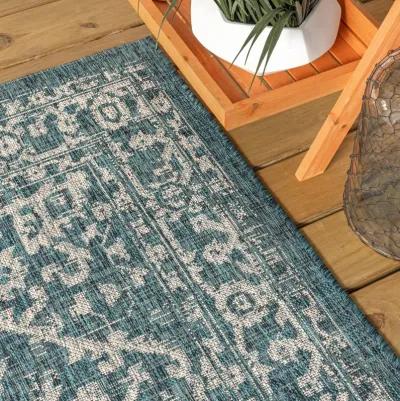 Malta Bohemian Medallion Textured Weave Indoor/Outdoor Area Rug